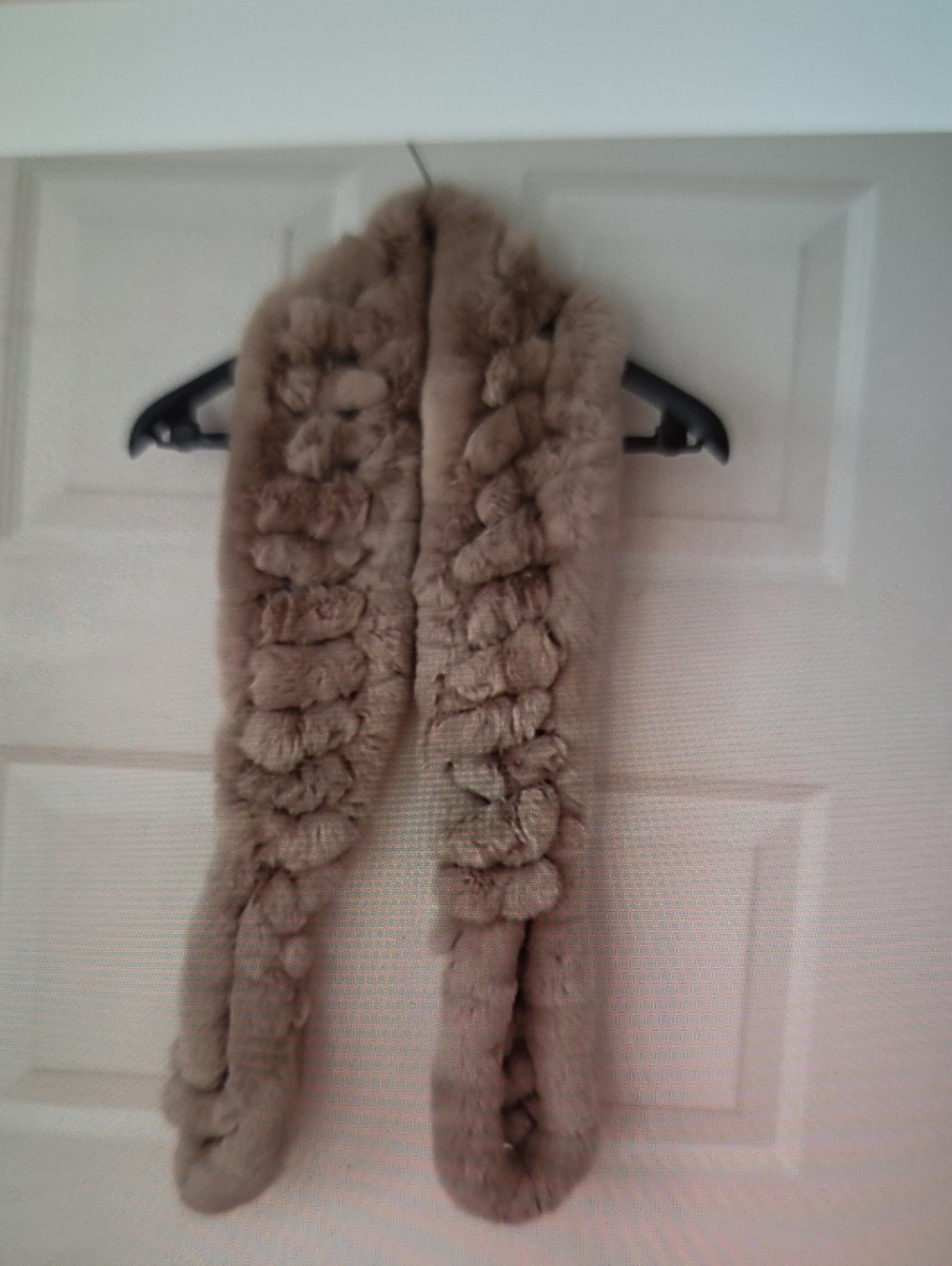 Rabbit Fur Scarf Stole - Women's Coat Accessory